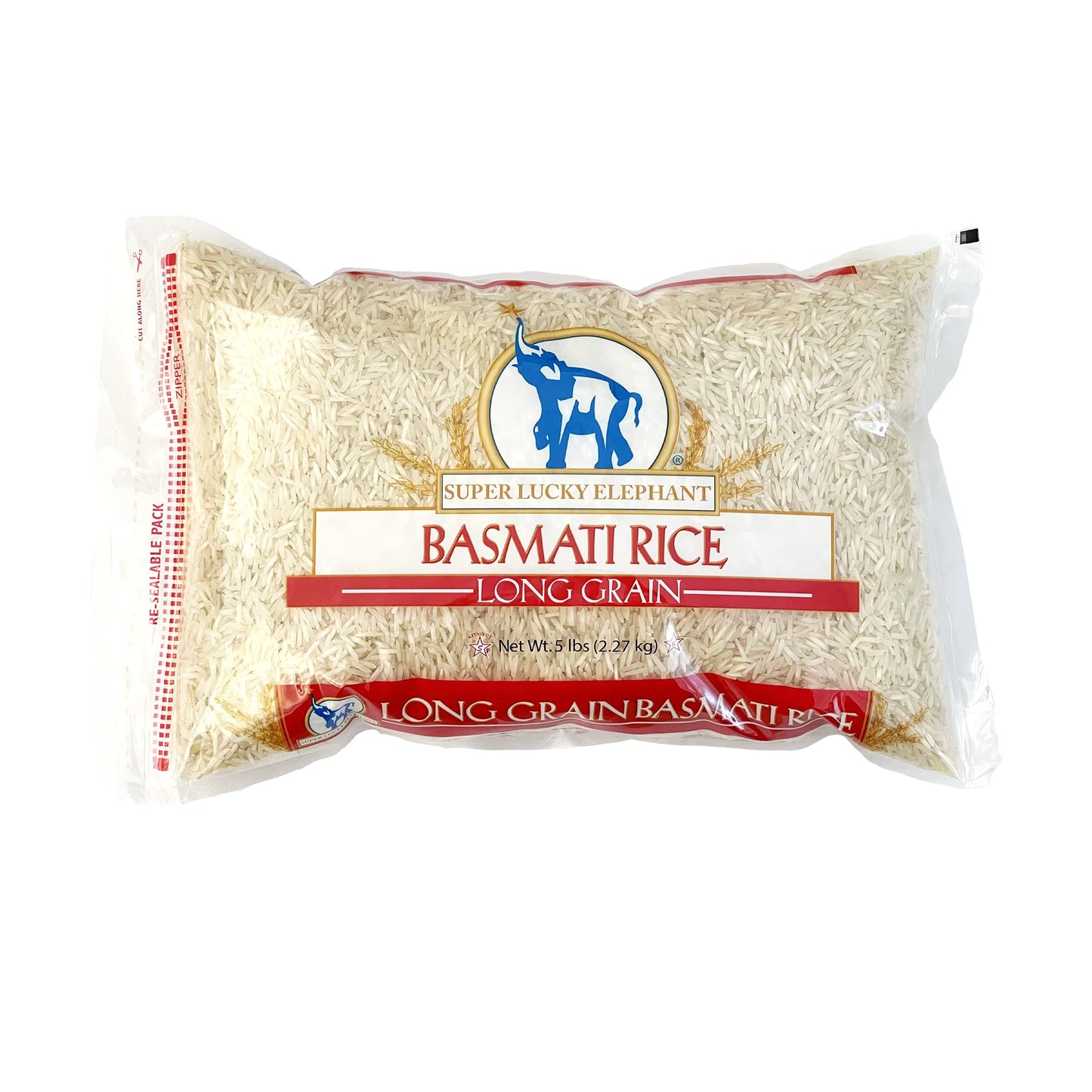 Super Lucky Elephant Basmati Rice, 5 LB (Pack of 8)