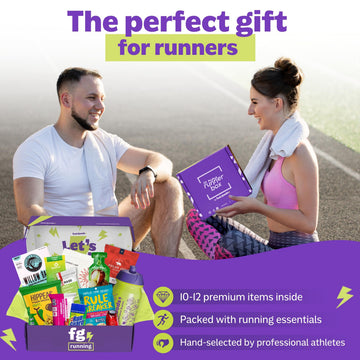 The RunnerBox by Fuel Goods - Best Running Gift Box for Women and Men 10-12 Runner Essentials for Training Recovery and Race Day; Marathon Gifts
