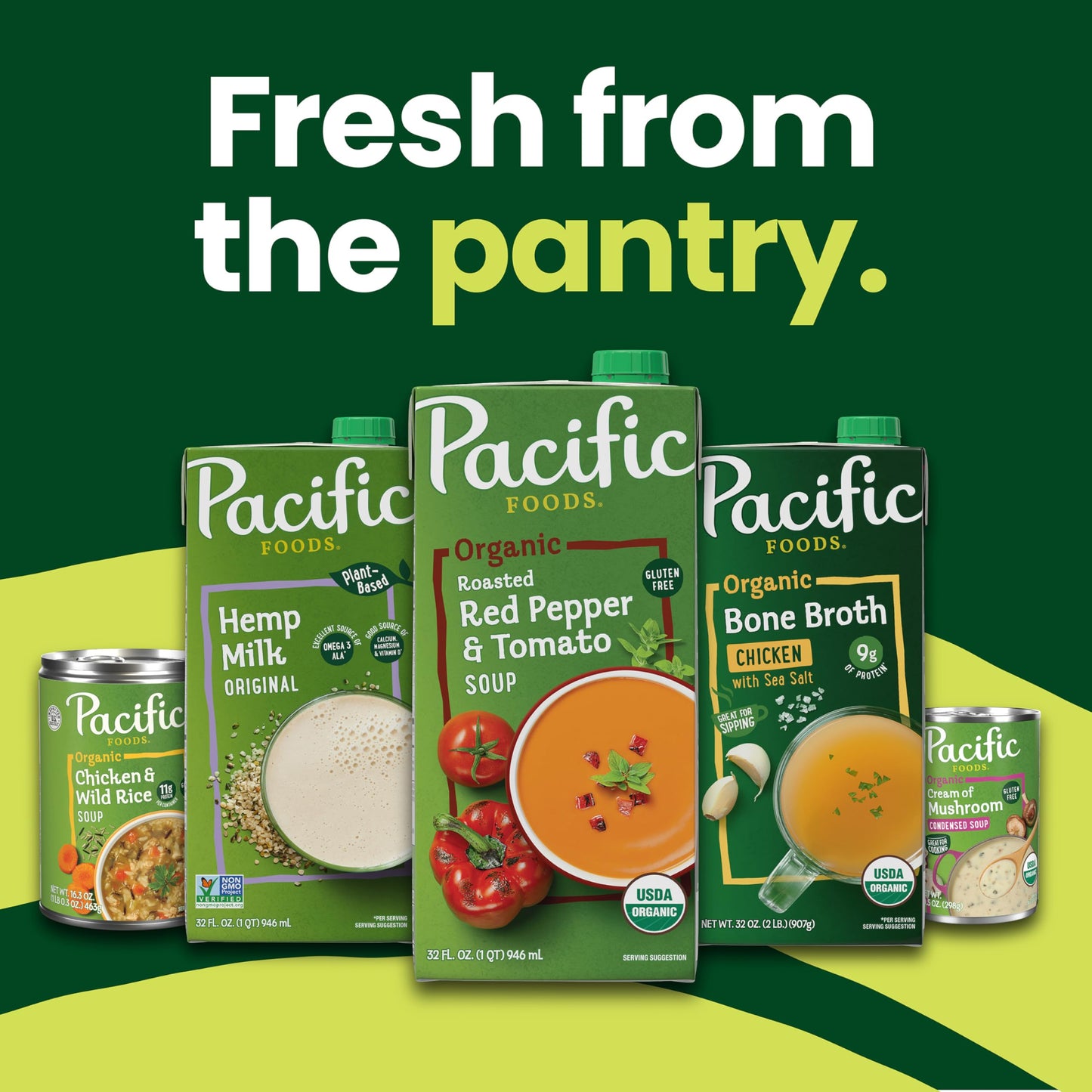 Pacific Foods Organic Free-Range Chicken Broth, 8 Oz Carton (4 Pack)