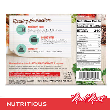 Kosher For Passover Ready Meals - Beef Stuffed Cabbage Rolls In Gravy, Mre Meat Meals Ready To Eat, Gluten Free Food (6 Pack) Pr