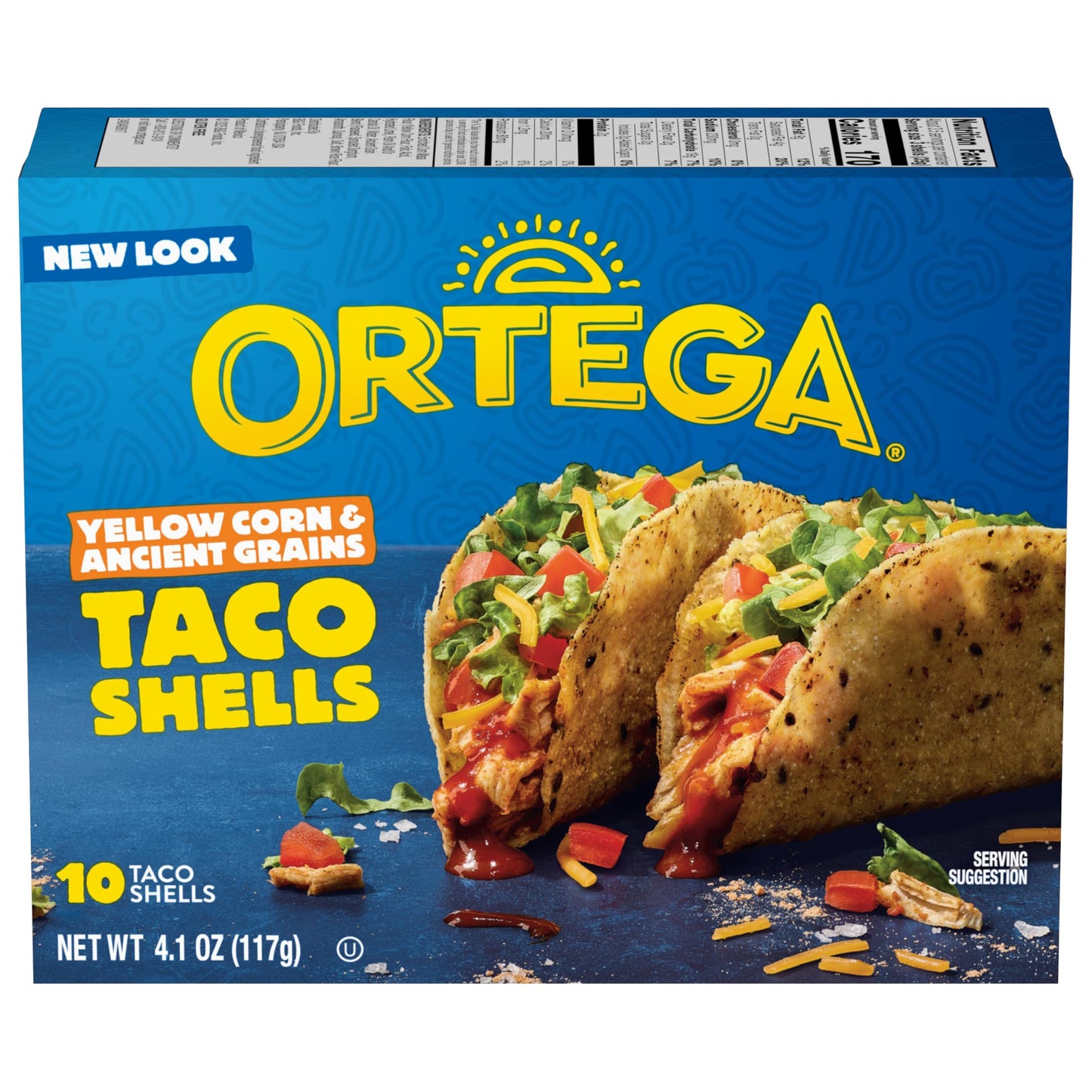 Ortega Yellow Corn with Ancient Grains Taco Shells, 4.1 Ounce, 10 Shells