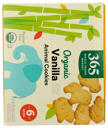 365 by Whole Foods Market Organic Vanilla Animal Cookies, 6.3 Ounce (Pack of 6)