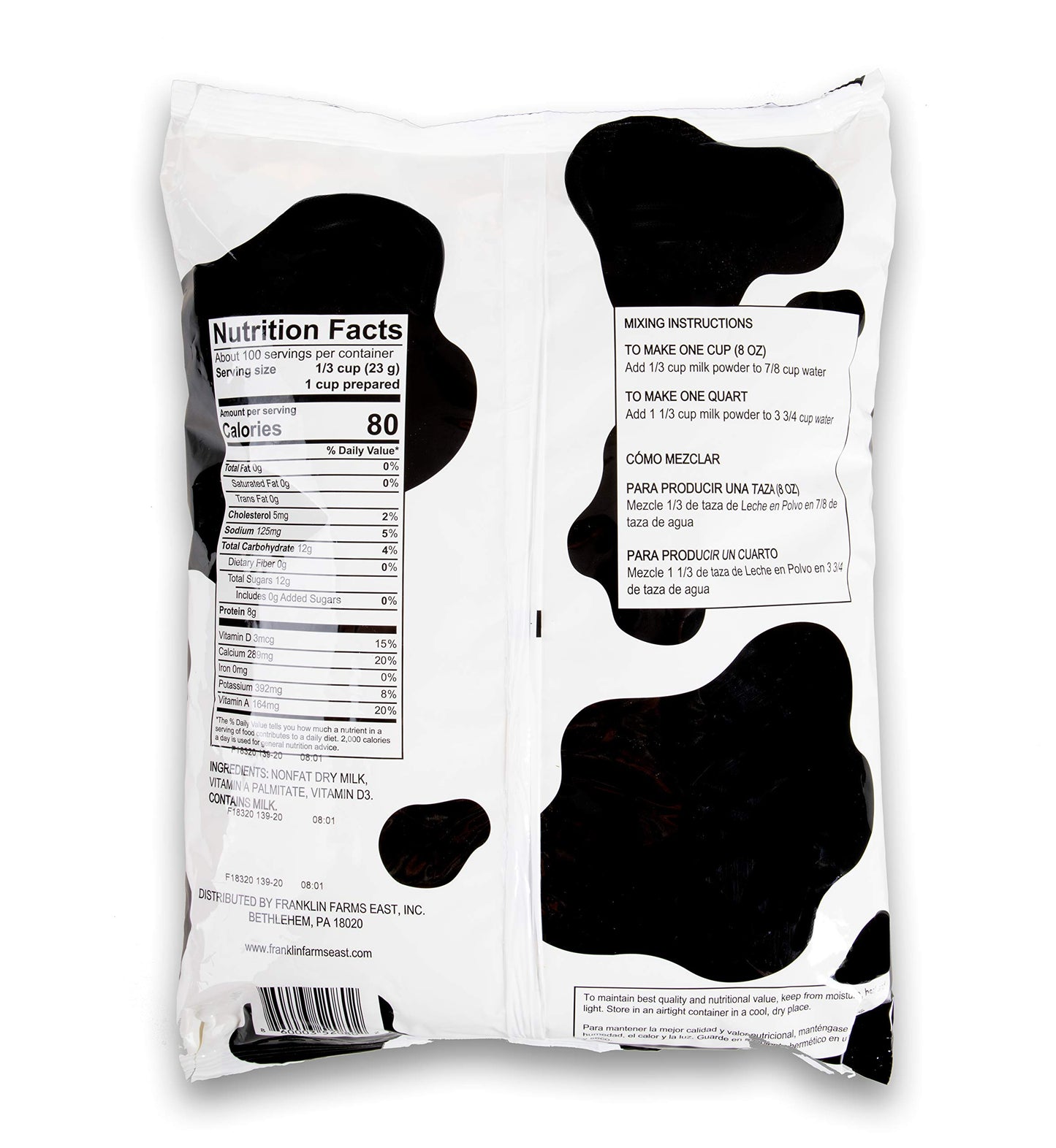 Make it Meaty Premium USA Instant Nonfat Dry Milk - 5 lb Bulk Pack, 80 Ounce