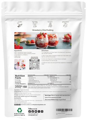 Organic Chia Seeds 4lbs | Raw Chia Seed Source | Rich in Essential Fiber Vegan Omega-3 & Plant Based Protein | Great for Baking Smoothies Pudding & Oatmeal | Non-GMO Gluten Free