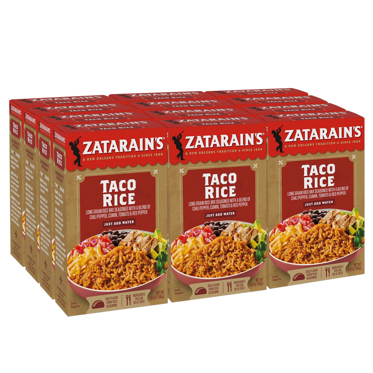 Zatarains Taco Rice, 6.9 oz (Pack of 12)