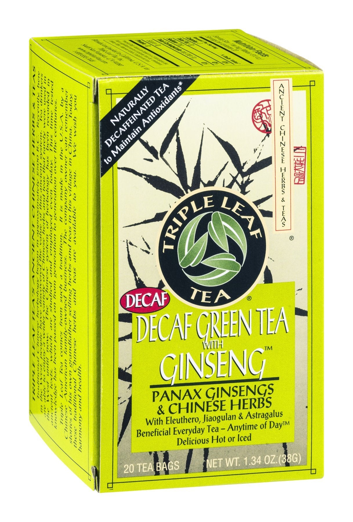 Green Ginseng Tea; Decaf