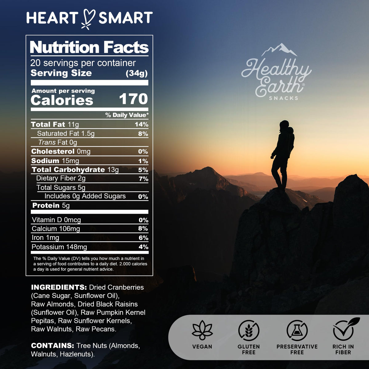 Mixed Nuts Unsalted | Trail Mix | Trail Mix Without Peanuts | Sugar Free Snacks | Gourmet Snacks, Protein Snacks, Gluten Free, N