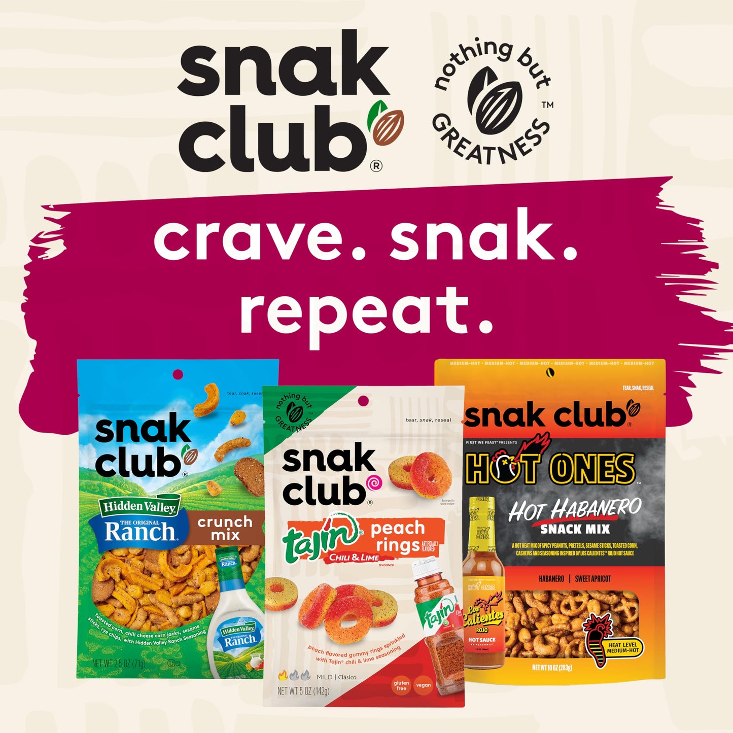 Snak Club Sweet and Salty Trail Mix with Peanuts, Butter Toffee Peanuts, M&MS Chocolate Candies, Toasted Corn, Honey Sesame Sti