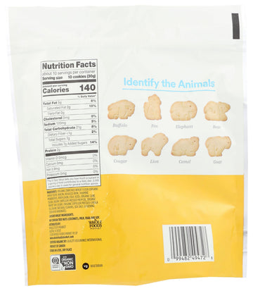 365 by Whole Foods Market, Organic Vanilla Animal Cookie, 11 Ounce