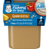 Gerber Nature Fruits Apples Bananas & Cereal, 4 Oz, 2 Ct Tubs