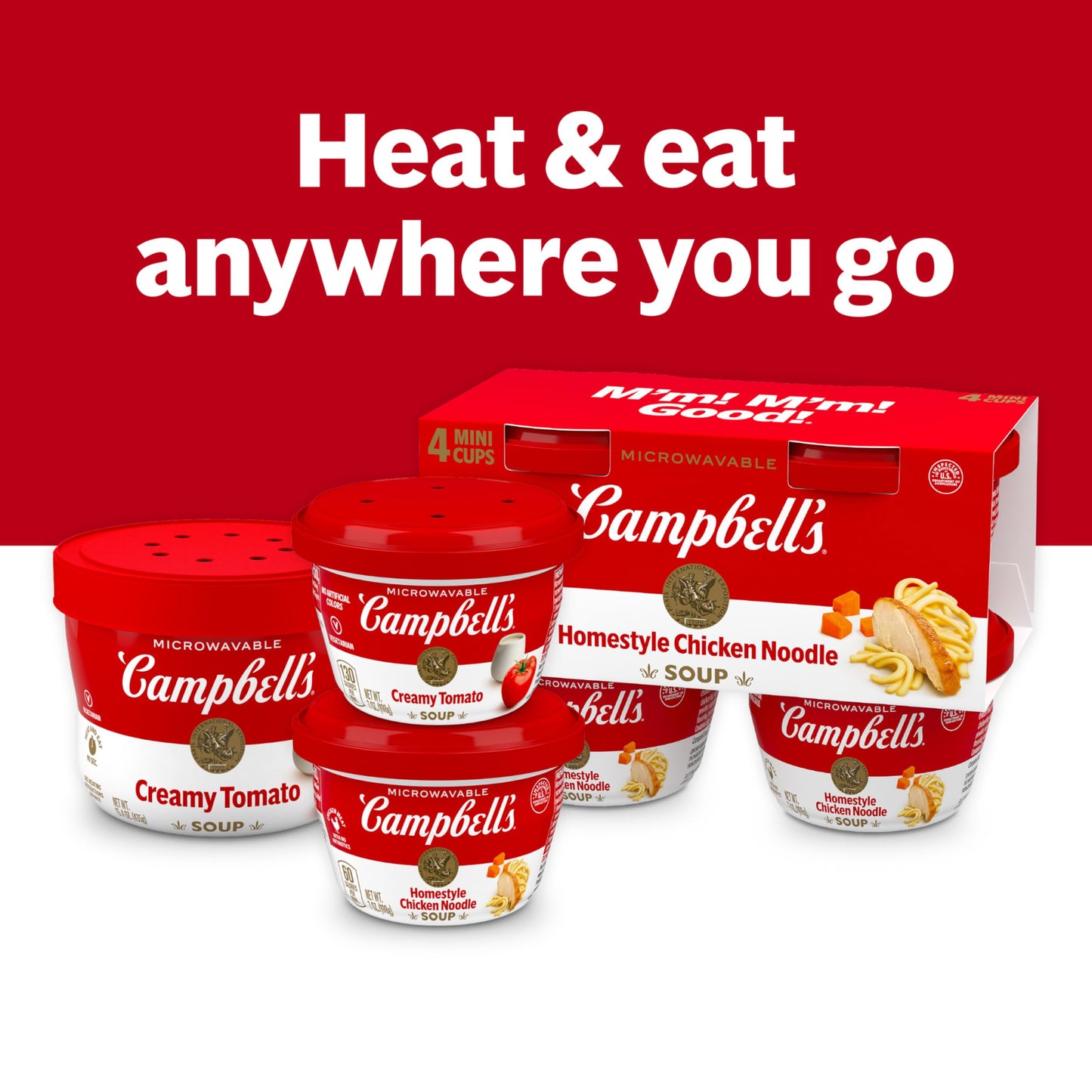 Campbell'S Creamy Tomato Soup, 15.4 Oz Microwavable Bowl
