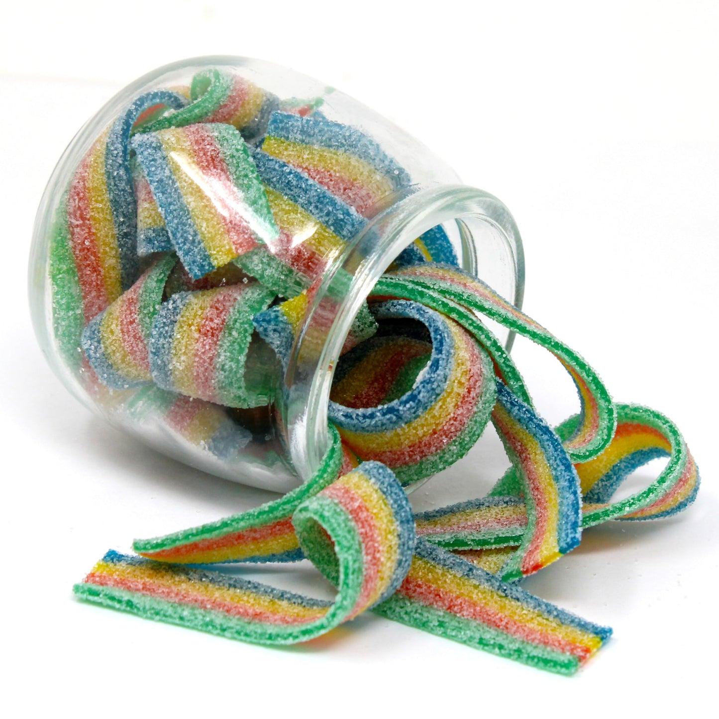 SNACKTERY Rainbow Sour Belts - Vegan & Kosher Gummy Candy - 4 oz - Multicolor - 2 Pack