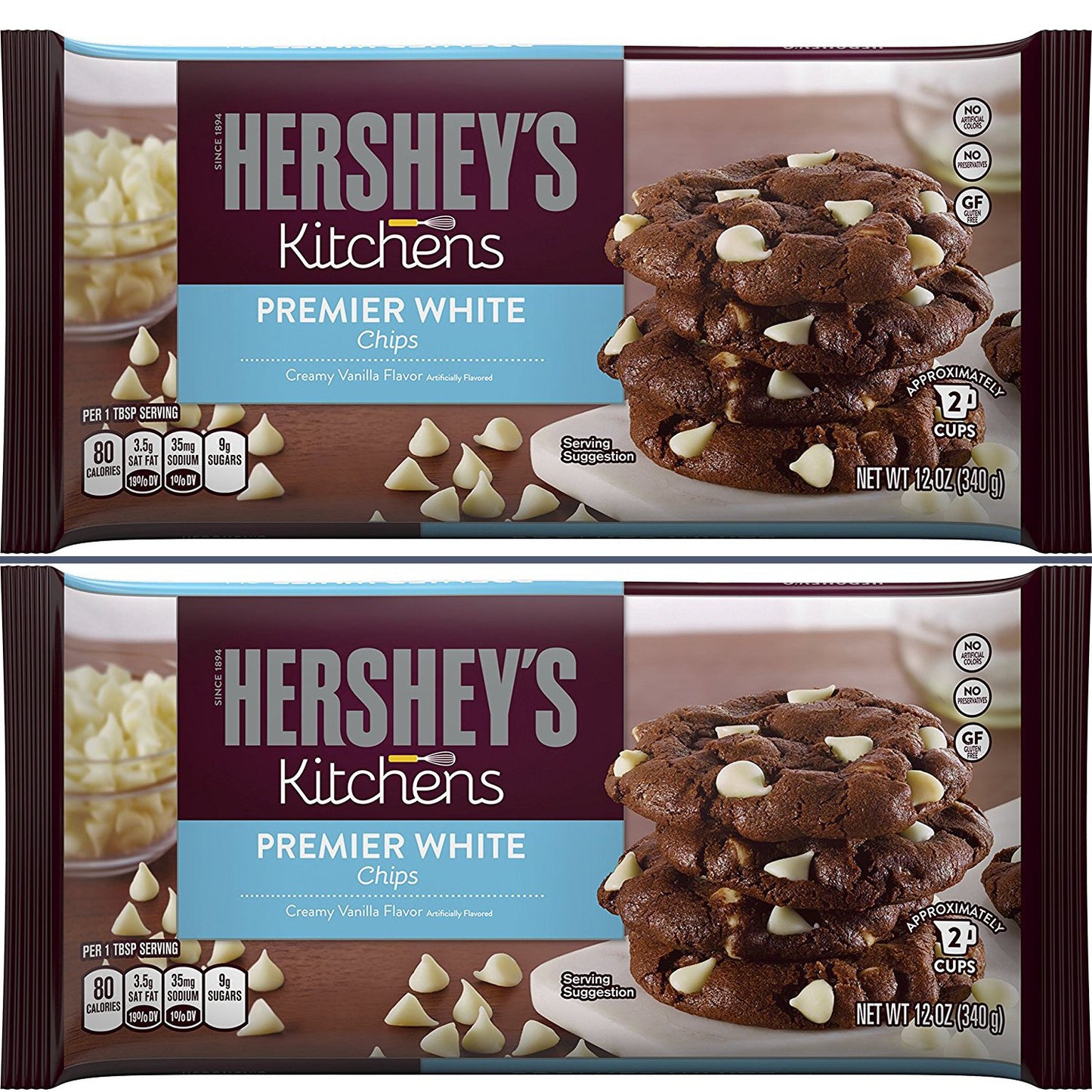 Hersheys Premier White Baking Chips - 12 oz - 2 pk