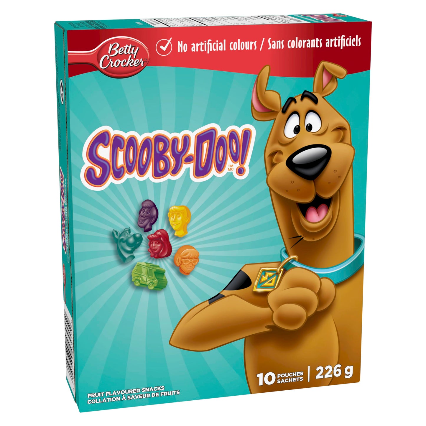 Betty Crocker Fruit Snacks Scooby Doo, 10ct, 226g/8oz. (Imported from Canada)