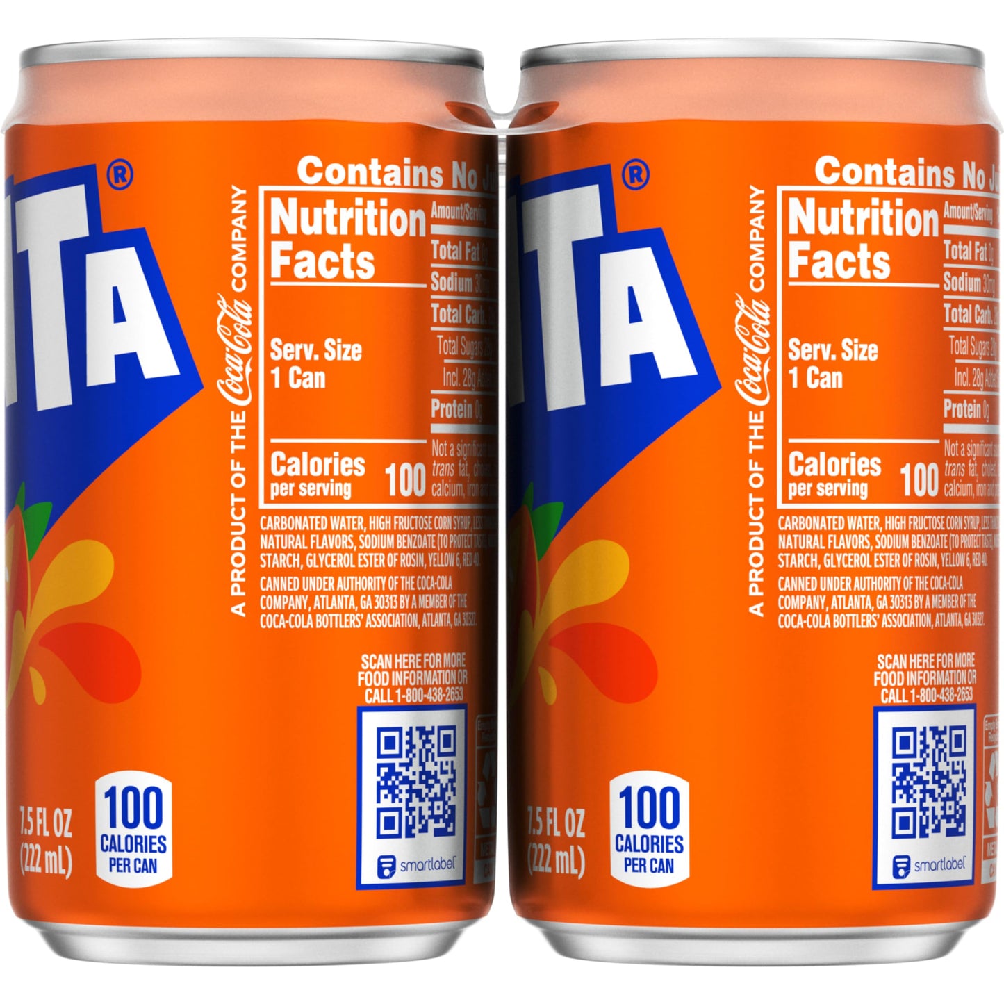 Fanta Mini Cans 6 Pack - 7.5 oz - Refreshing Carbonated Beverage