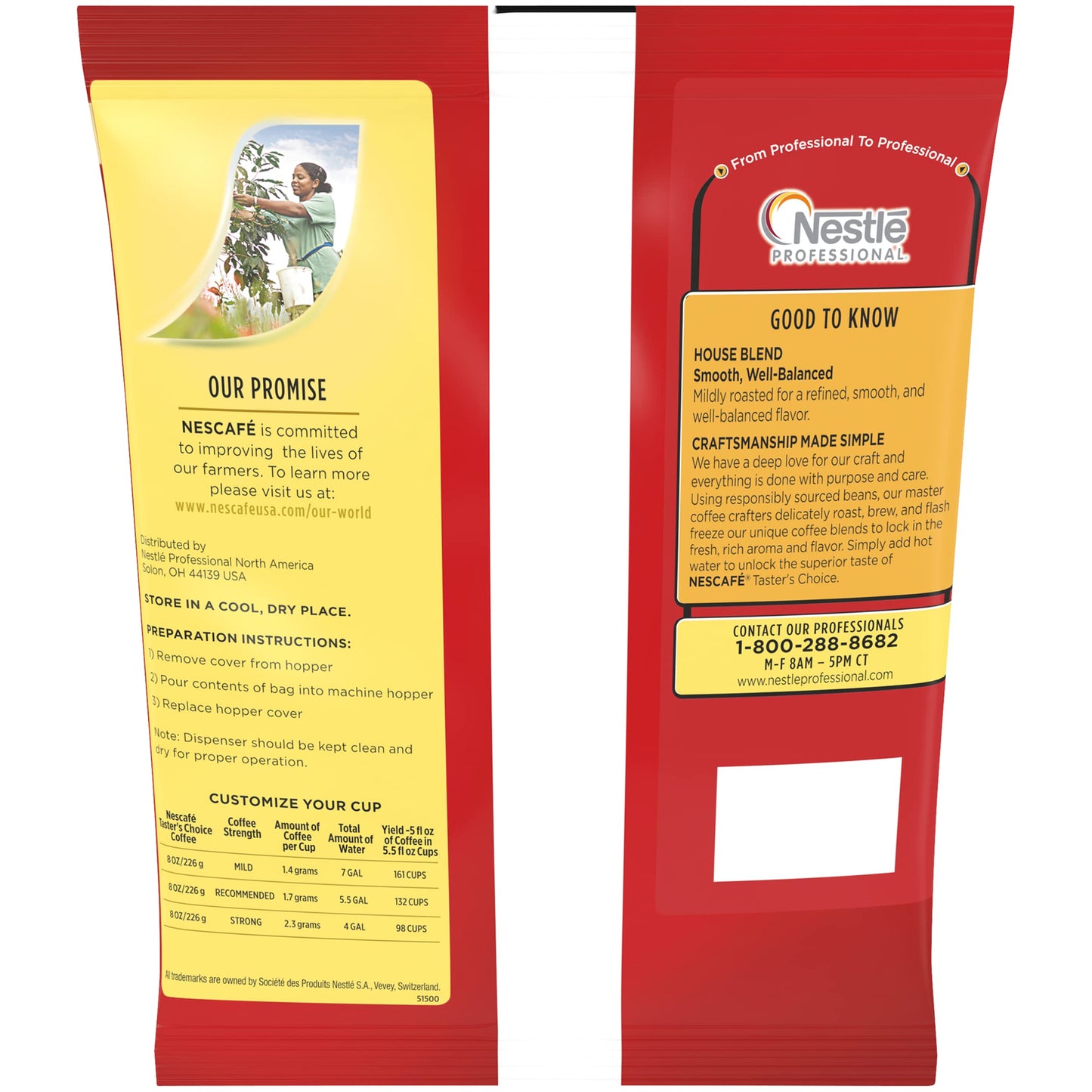 Nescafe Instant Coffee Tasters Choice Light Roast House Blend 8 oz Pouch