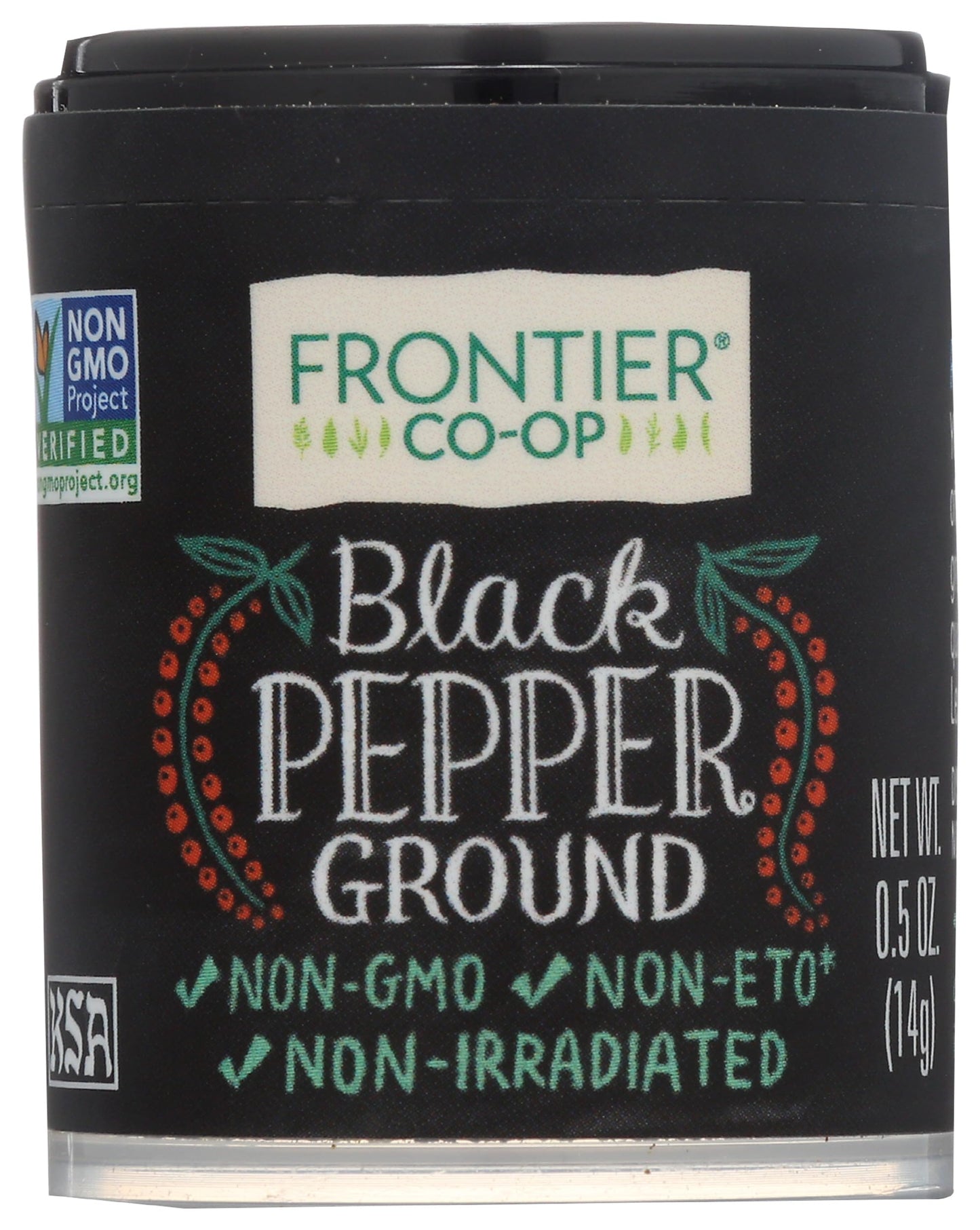 FRONTIER Ground Black Pepper, 0.5 OZ
