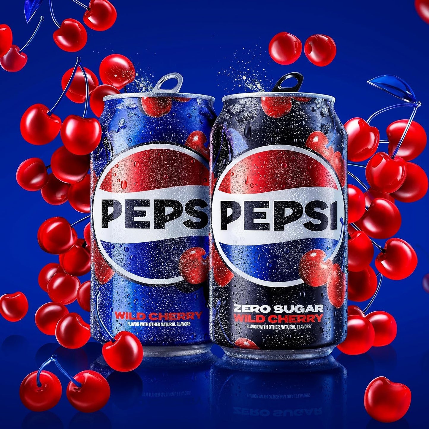 Pepsi Wild Cherry Cola Soda Pop Mini Cans, 7.5 Ounce Mini Cans (10 Pack) (Packaging May Vary)
