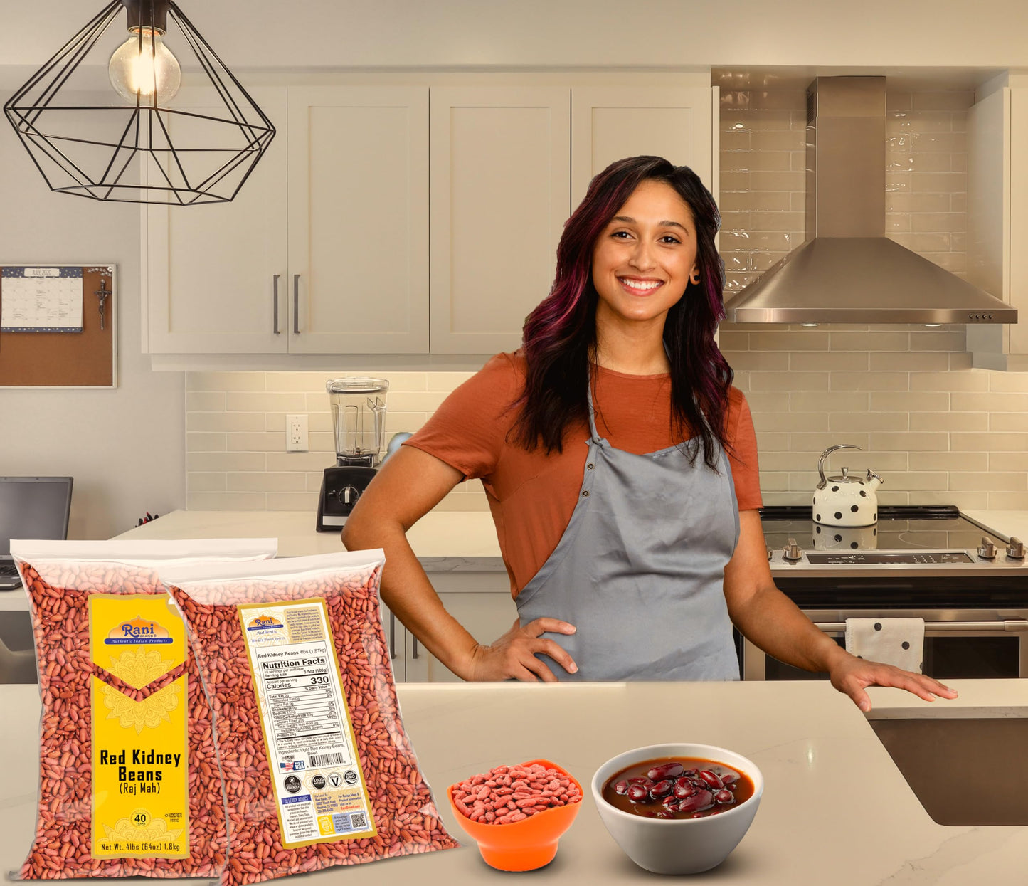 Rani Red Kidney Beans, Light 64Oz (4Lbs) 1.81Kg ~ Pack Of 10~640Oz (40Lbs) 18.14Kg Total ~ All Natural | Vegan | Gluten Friendly