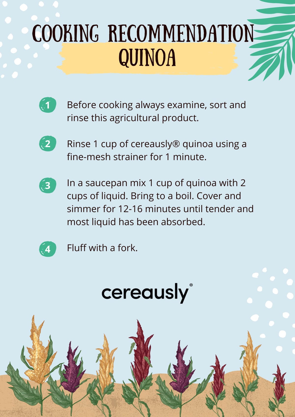 Cereausly Organic White Quinoa – Non-GMO, Vegan, Gluten-Free – 4 LB Bulk