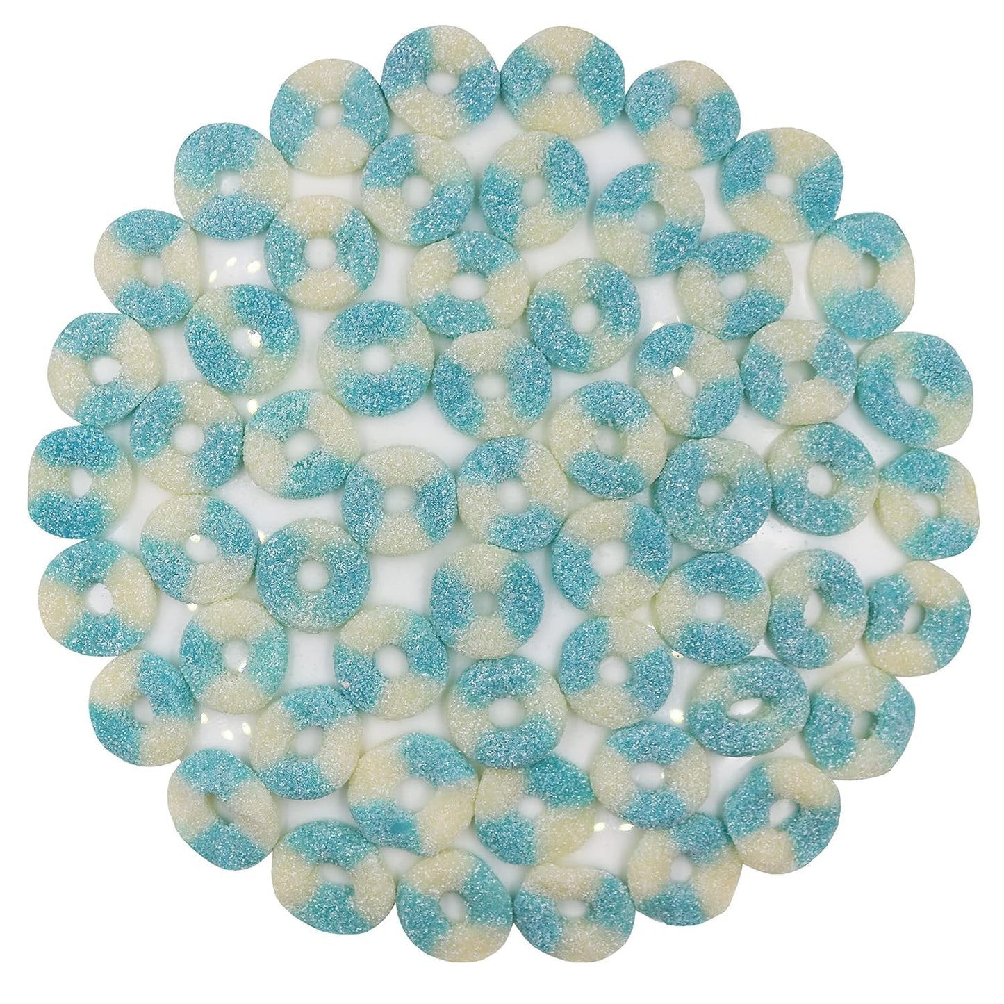 Firstchoicecandy Gummy Rings (Sour Mini Blue Raspberry, 2.2 Pound (Pack Of 1))