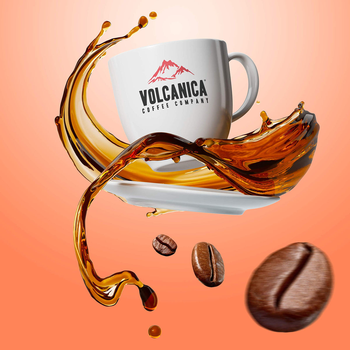 Volcanica Coffee Komodo Dragon, 100% Pure Ground Coffee, Medium Roast, 16oz Brown, Fresh Roasted, 1 Pound Pack