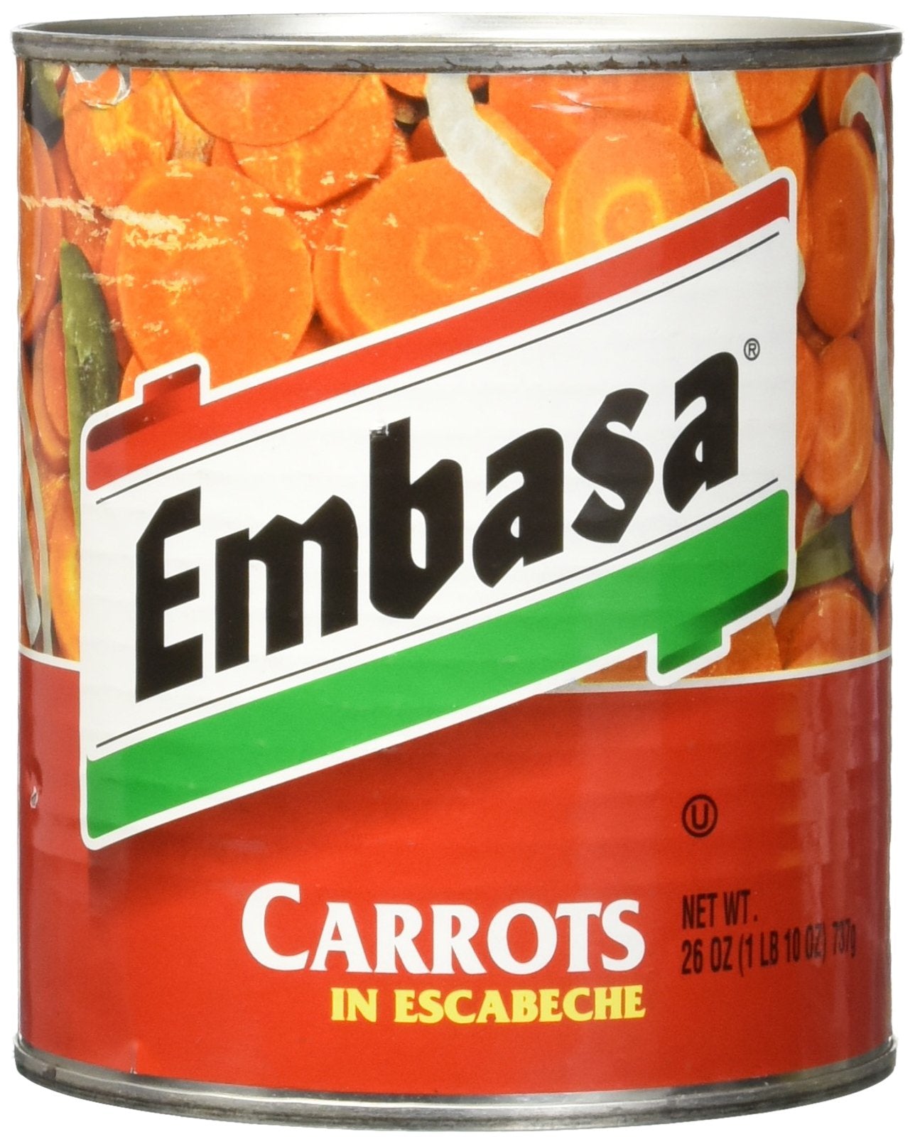 Embasa Sliced Carrots, 26-Ounce (Pack of 6)