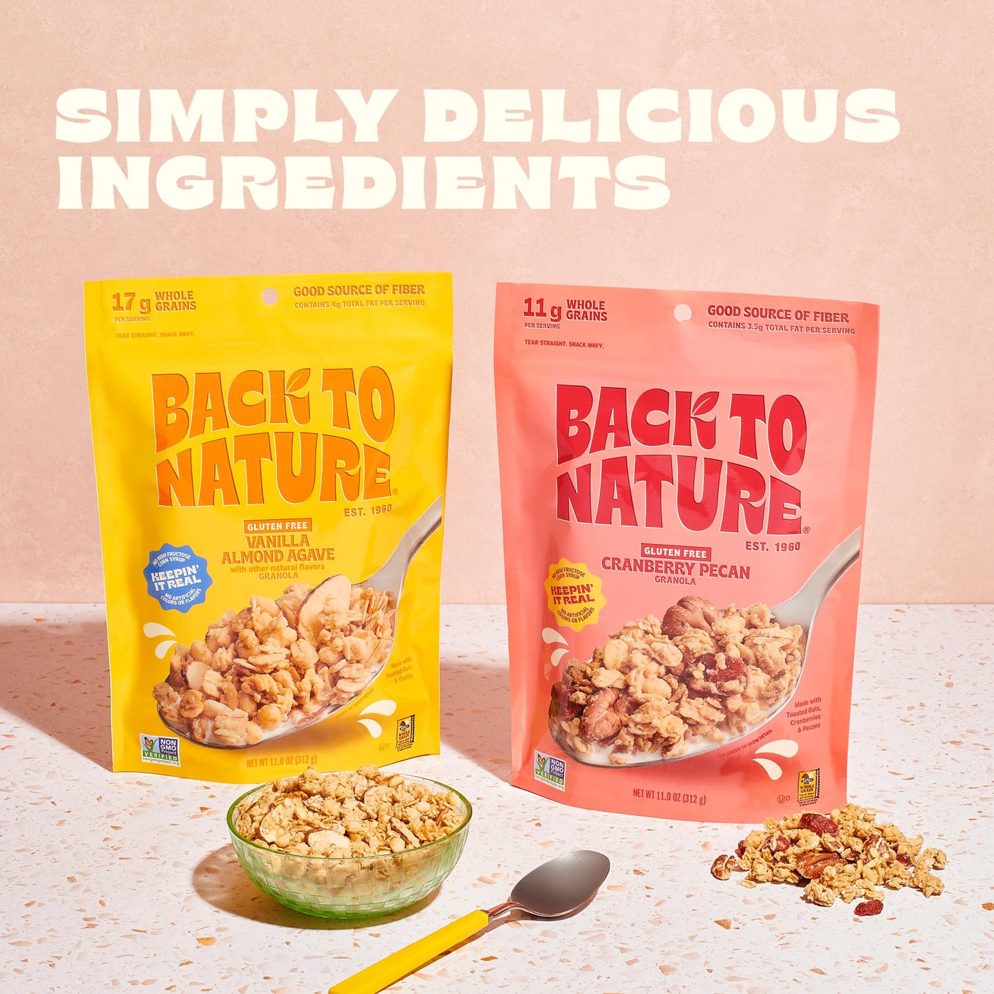 Back To Nature Granola Clusters, Non-Gmo Peanut Butter, 11 Ounce