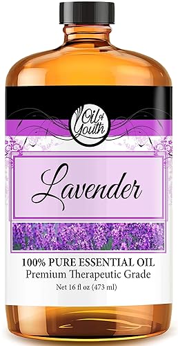 Oil of Youth Lavender Essential Oil - 16 Fl Oz - Pure Aromatherapy Oil for Relaxation and Stress Relief
