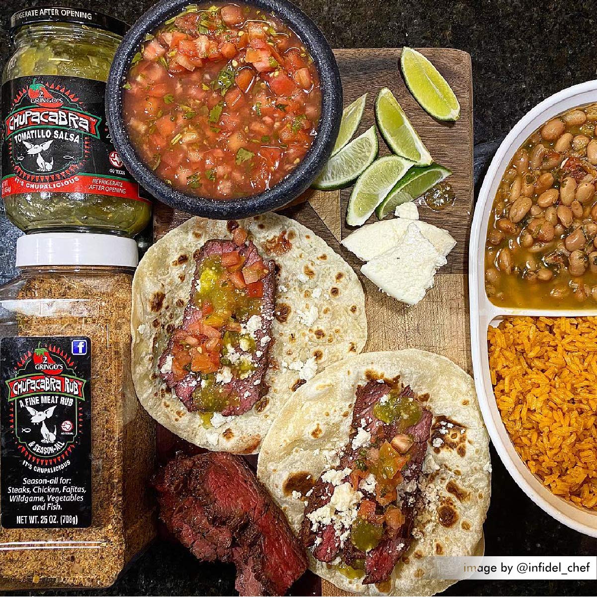 2 Gringos Chupacabra Original Fine Meat Rub - 25 Ounces, Perfect for Grilling and Seasoning, Model TS0417-A700ML-M460