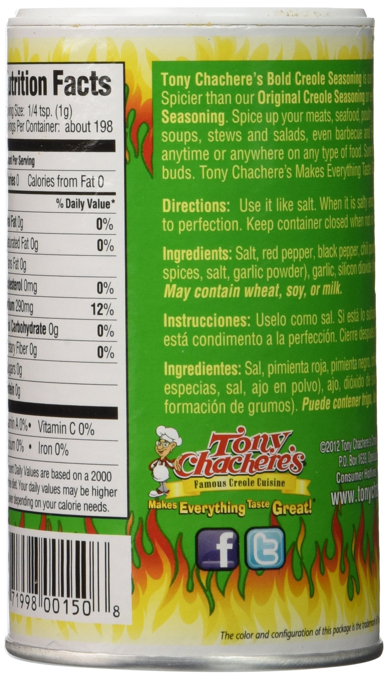 Tony Chachere Seasoning Blends, Bold Creole, 4 Count