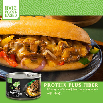 Unmeat Plant Based Meat | Easy To Prepare Plant Based Protein | Vegan Meat With Less Calories, Roast Beef Style, 12 Pack