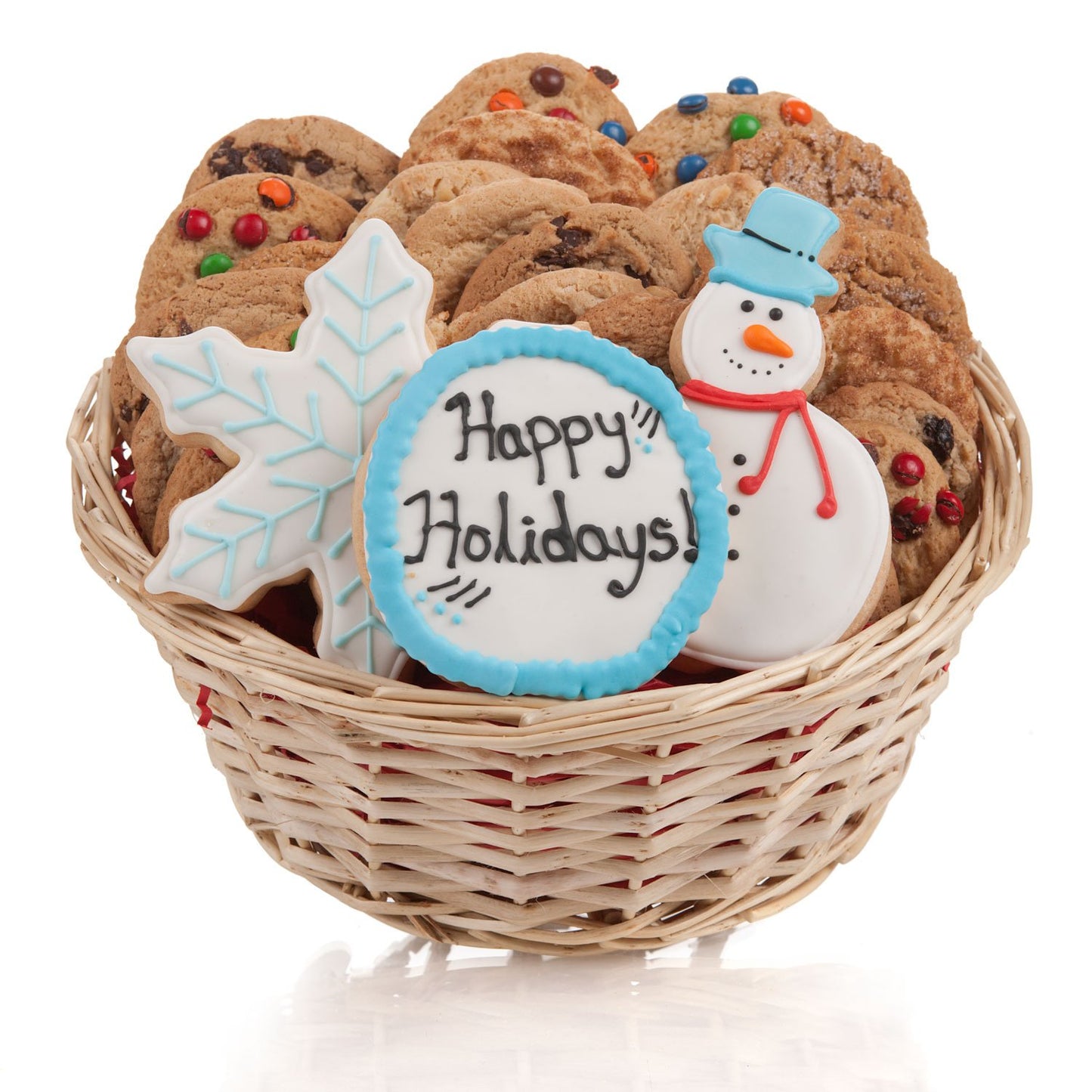 Winter Holidays Cookie Gift Basket- 24 Pc.