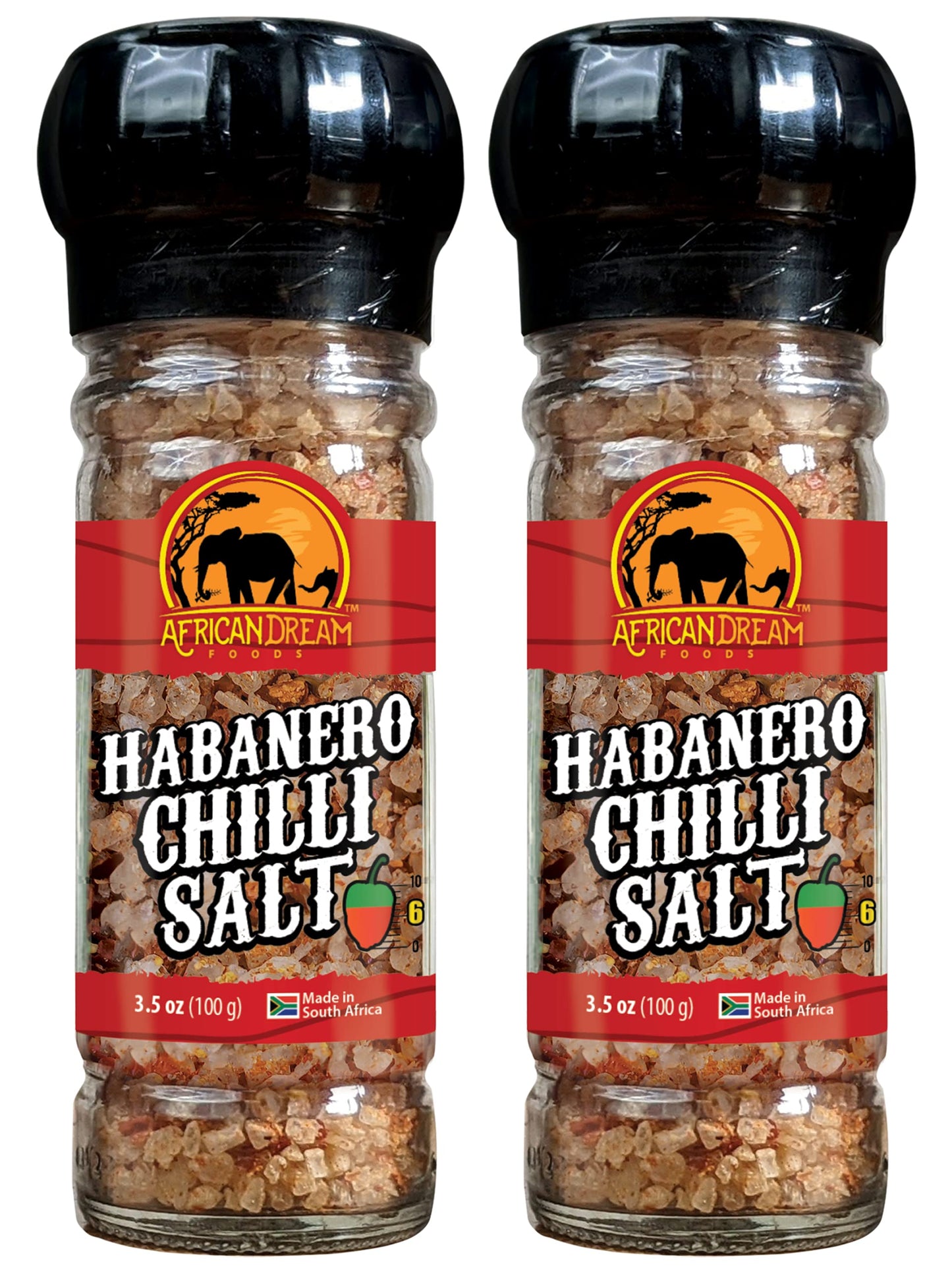 Habanero Spicy Salt Seasoning by African Dream Foods | Spicy Chili Salt with Natural African Habaneros, Sea Salt | Ideal for Mea
