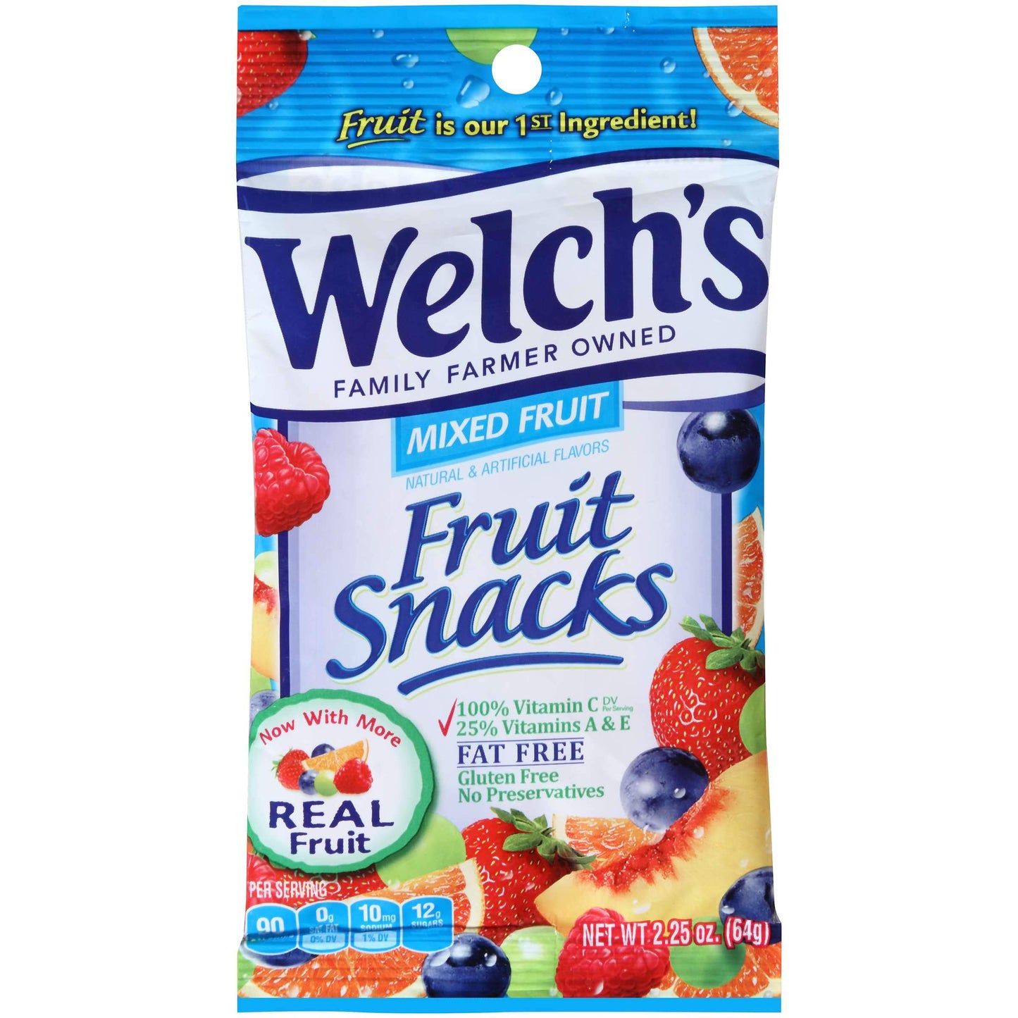Welchs Mixed Fruit Snacks - 2.25 Oz. Bag - 48 Ct.