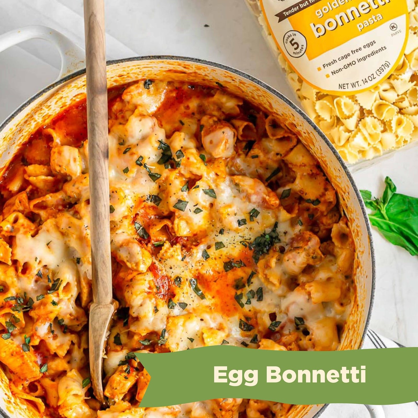 Al Dente Fresh Non-GMO Golden Bonnetti Pasta - Hand-Crafted Delicious And Versatile. Traditional Noodles Made With Cage-Free Eggs And Durum Wheat 12 Oz Bags (Pack of 6)