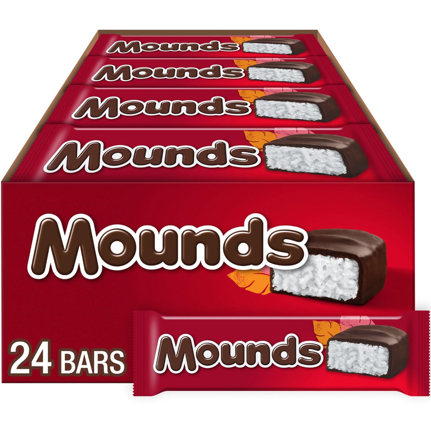 MOUNDS Coconut and Dark Chocolatey Candy Bars, 1.75 oz (24 Count)
