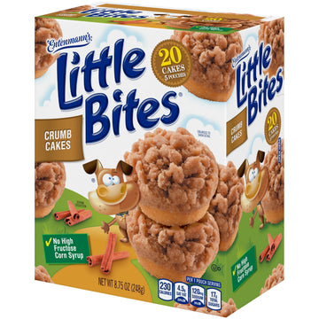 (3 pack) Entenmanns Little Bites Crumb Cake Cinnamon and Brown Sugar Soft Mini Muffins, 15 individual packs (1.75 oz each), 26.