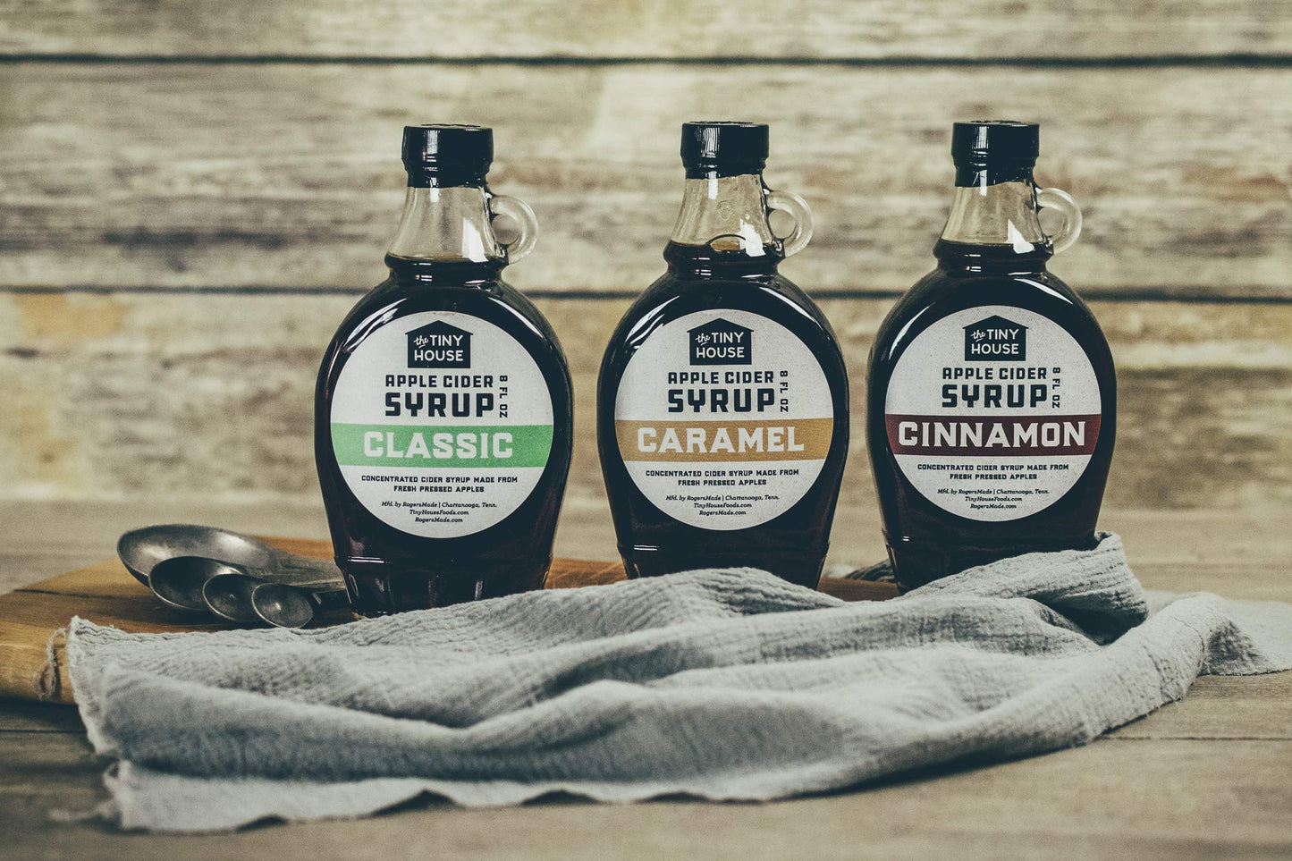 The Tiny House Caramel Apple Cider Syrup - Handmade, 8 Ounce Bottle