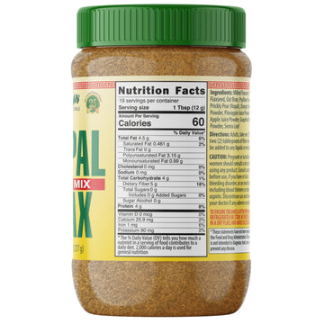 Sanar Naturals Nopal Flax Seed 8 oz - Fiber dietary product Omega-3 Protein - GLP-1 Support - Weight Management Diet Support Non-GMO Vegan Gluten Free