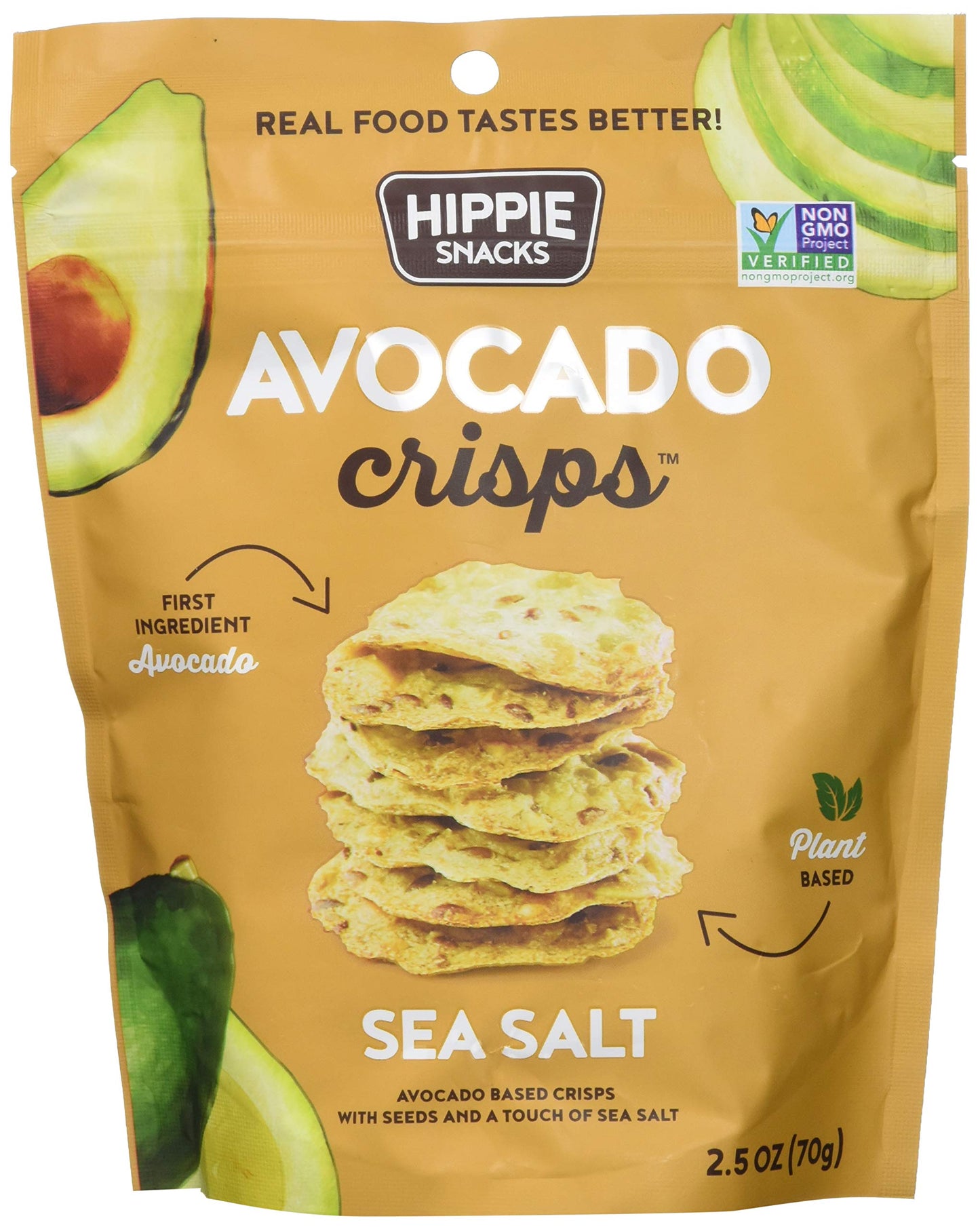 Hippie Snacks Crisps Avocado Sea Salt, 2.5 Oz