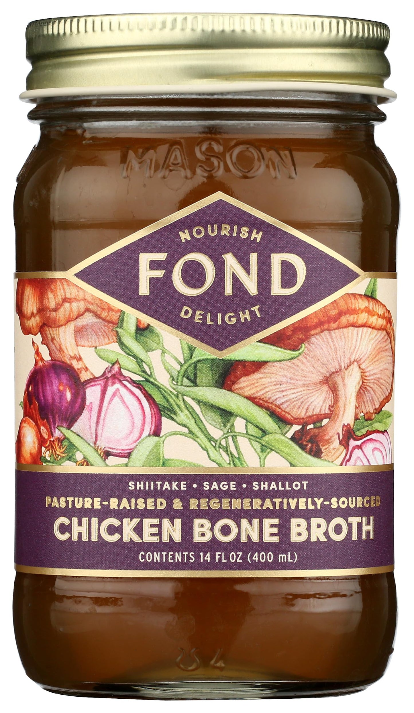 Fond, Shiitake & Sage Chicken Bone Broth, 14 Fl Oz
