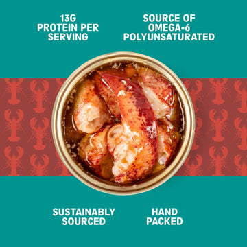 Scout Atlantic Canadian Lobster, 3.2 OZ - Premium Seafood, 3.1 Ounce (Pack of 1)