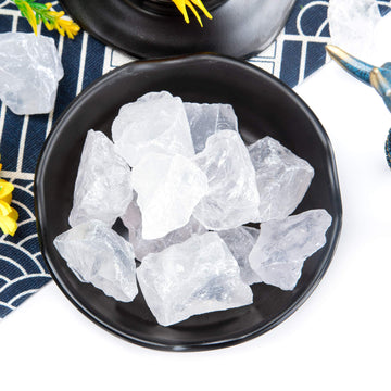Uu Unihom 1 Lb Bulk Rough Clear Quartz Crystal For Tumbling, Cabbing, Polishing, Decoration, Wrapping,Large 1'' Natural Raw Ston
