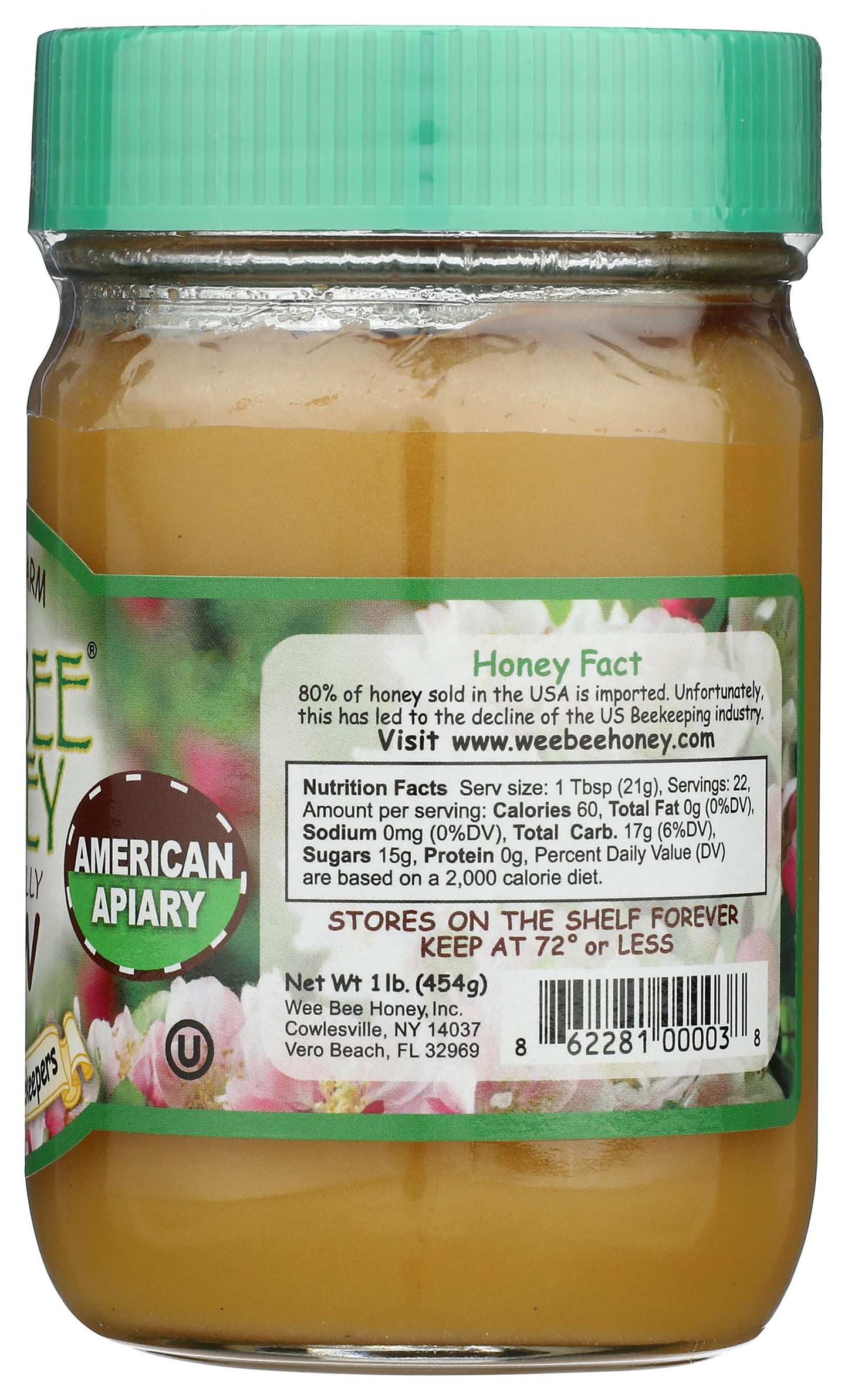 Wee Bee Naturally Raw Honey -- 1 Lb Each