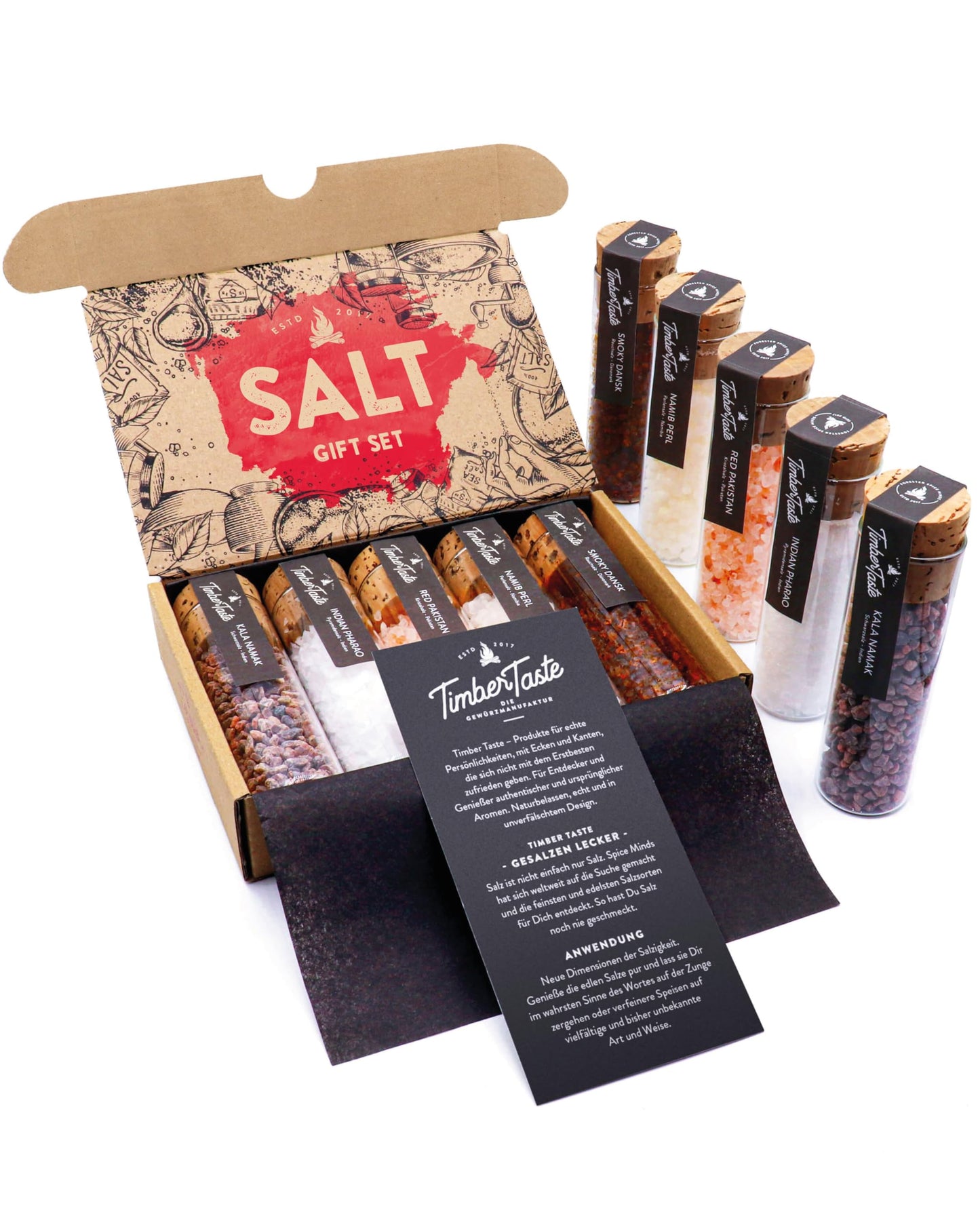 Gourmet Salt Mens Gifts - 5 Unique Salts - Stocking Stuffers For Men Spices And Seasonings Sets For Cooking Food Gifts For Men & Women Seasoning Gift Set Cooking Gifts For Men Gift Sets For Mens