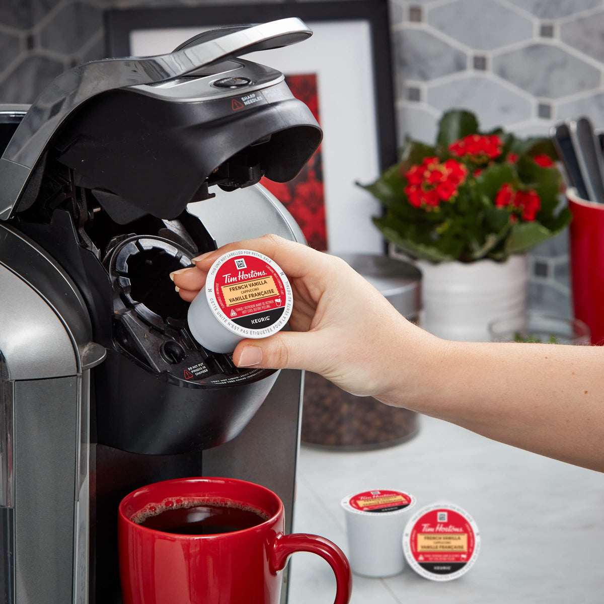 Tim Hortons French Vanilla Cappuccino K-Cup Pods, 60 Count, Single Serve