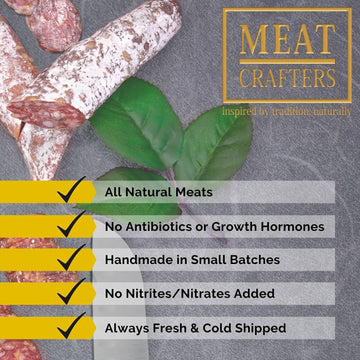 Meat Crafters Herb & Citrus Dry Cured Meat, No Nitrites/Nitrates, Free, 5oz (4-Pack)