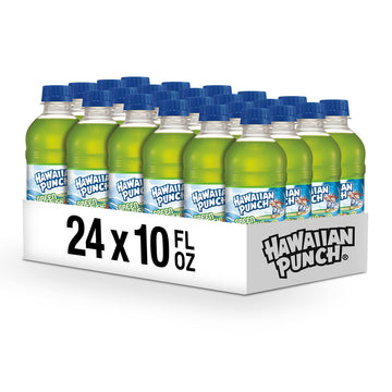 HAWAIIAN PUNCH Green Berry Rush Juice Drink, Caffeine-free, 10 Fl Oz Bottles, 24 Count
