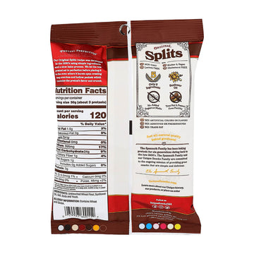 Unique Snacks Original Splits Pretzels, Homestyle-Baked, OU Kosher, Non-GMO, 2.12 Oz, Pack of 12
